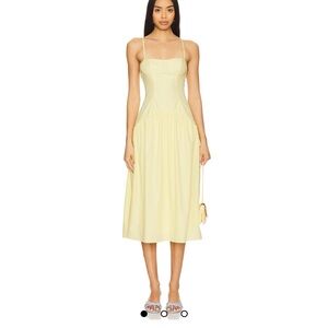 Revolve Elegant Yellow Midi Dress
